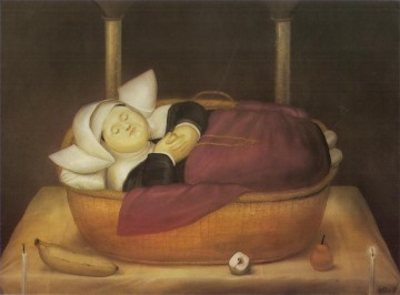 350 人の有名アーティストによるアート作品 Painting - 生まれたばかりの修道女フェルナンド・ボテロ